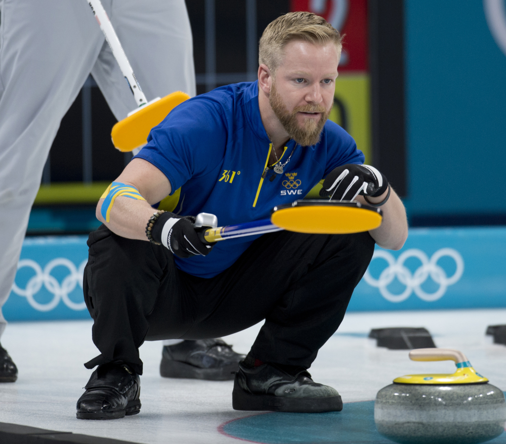 PyeongChang Korea, February 24, 2018.Winter Olympics.Men's Gold Medal.Sweden skip Niklas Edin.WCF/ michael burns photo