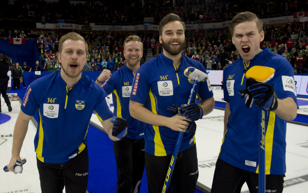 Lethbridge Ab, April 7, 2019. Pioneer Mens World Curling Championship.Team Sweden skip Niklas Edin,Curling Canada/ michael burns photo